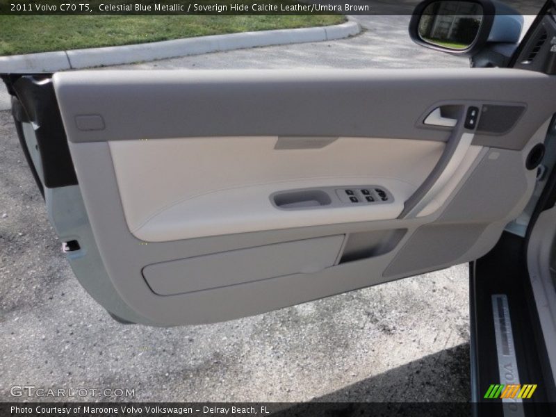 Celestial Blue Metallic / Soverign Hide Calcite Leather/Umbra Brown 2011 Volvo C70 T5