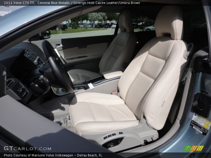 Celestial Blue Metallic / Soverign Hide Calcite Leather/Umbra Brown 2011 Volvo C70 T5