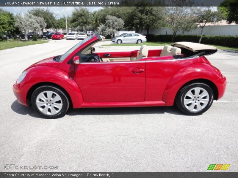 Salsa Red / Cream 2009 Volkswagen New Beetle 2.5 Convertible