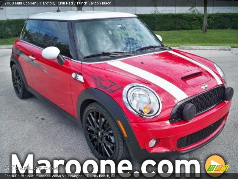 Chili Red / Punch Carbon Black 2008 Mini Cooper S Hardtop