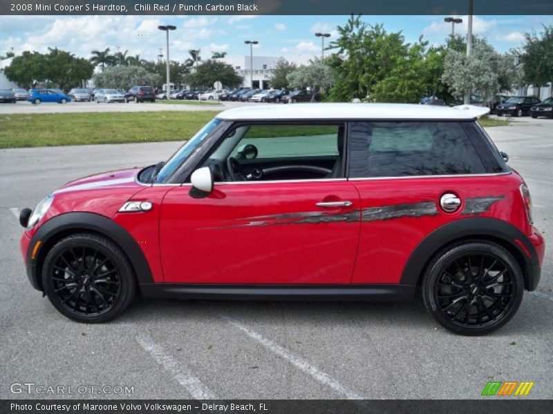 Chili Red / Punch Carbon Black 2008 Mini Cooper S Hardtop