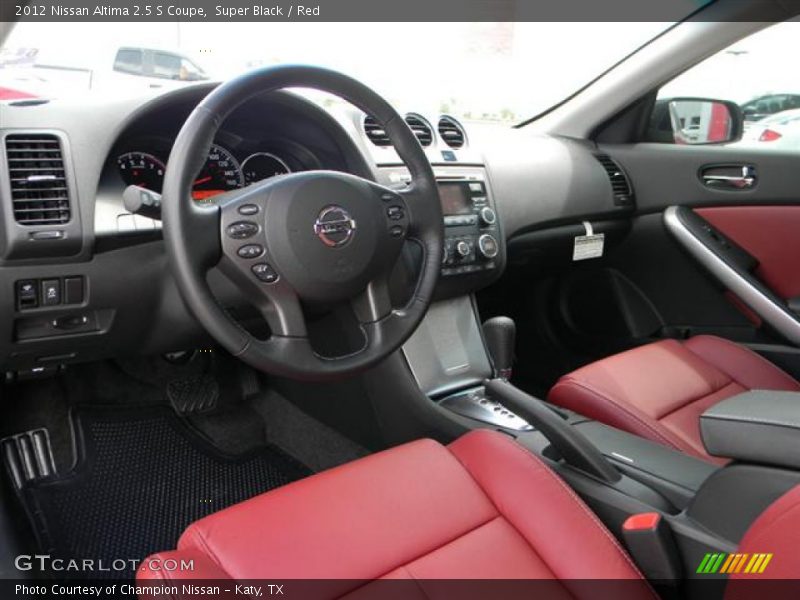 Red Interior - 2012 Altima 2.5 S Coupe 