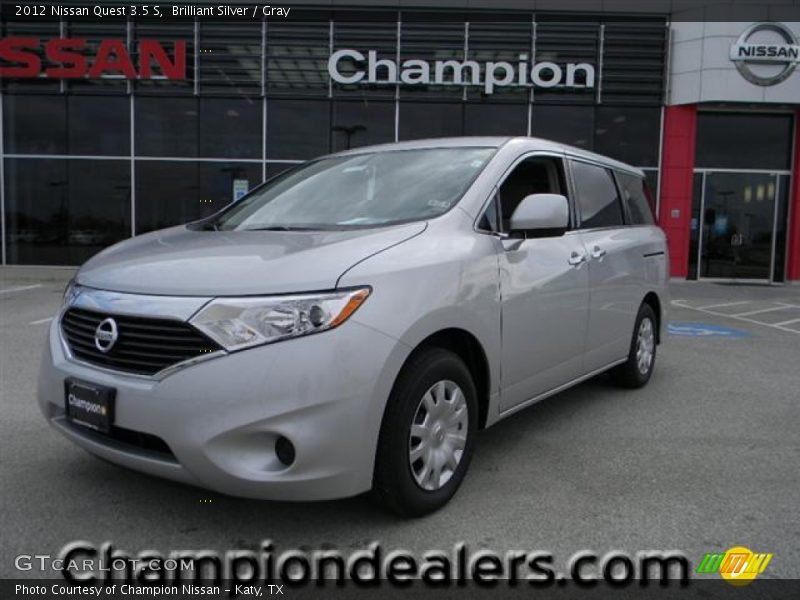 Brilliant Silver / Gray 2012 Nissan Quest 3.5 S