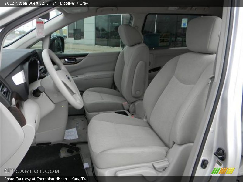  2012 Quest 3.5 S Gray Interior