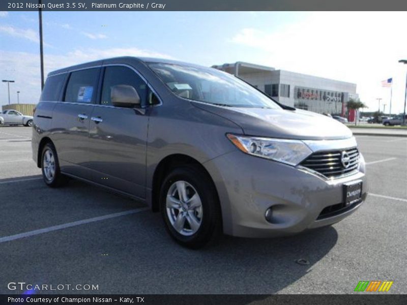 Platinum Graphite / Gray 2012 Nissan Quest 3.5 SV