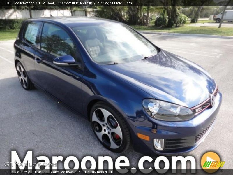 Shadow Blue Metallic / Interlagos Plaid Cloth 2012 Volkswagen GTI 2 Door