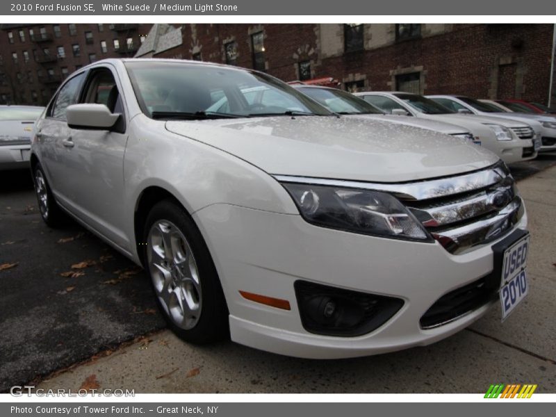 White Suede / Medium Light Stone 2010 Ford Fusion SE