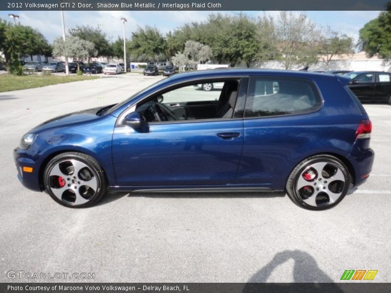 Shadow Blue Metallic / Interlagos Plaid Cloth 2012 Volkswagen GTI 2 Door