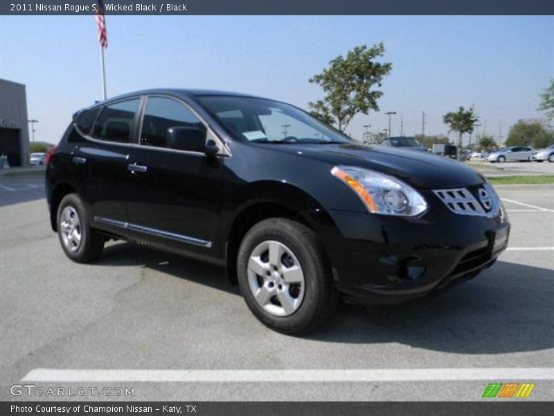 Wicked Black / Black 2011 Nissan Rogue S
