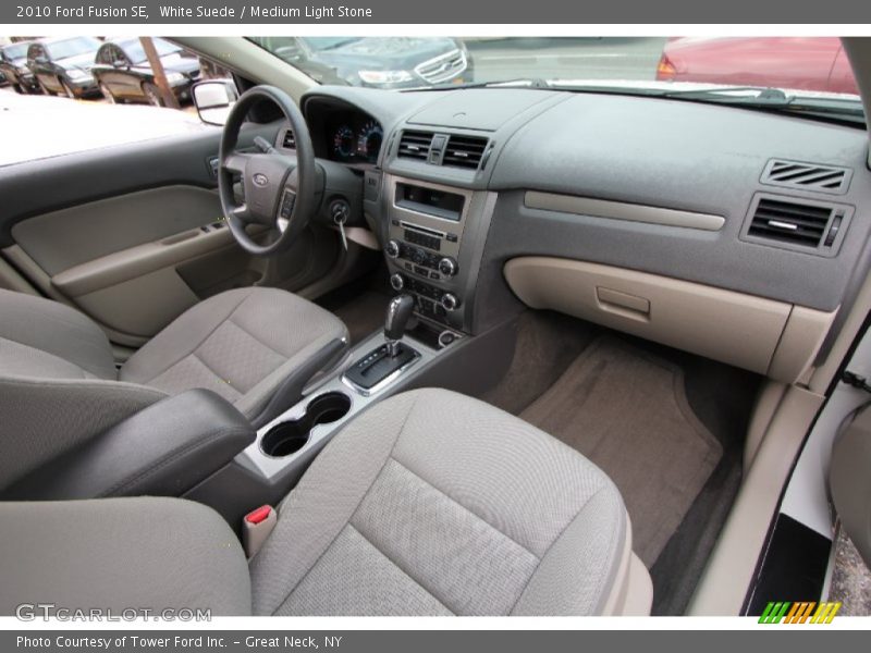 White Suede / Medium Light Stone 2010 Ford Fusion SE