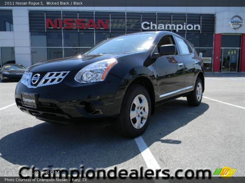 Wicked Black / Black 2011 Nissan Rogue S