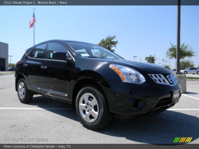 Wicked Black / Black 2011 Nissan Rogue S