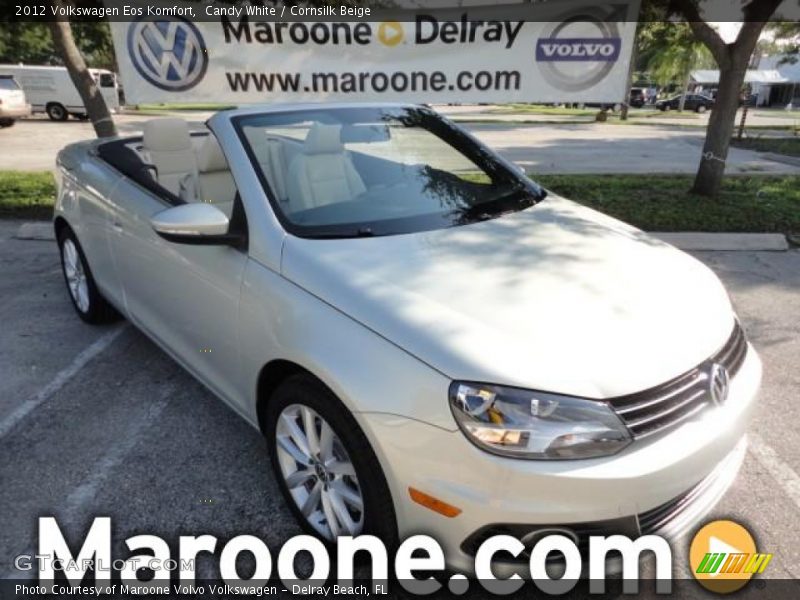 Candy White / Cornsilk Beige 2012 Volkswagen Eos Komfort