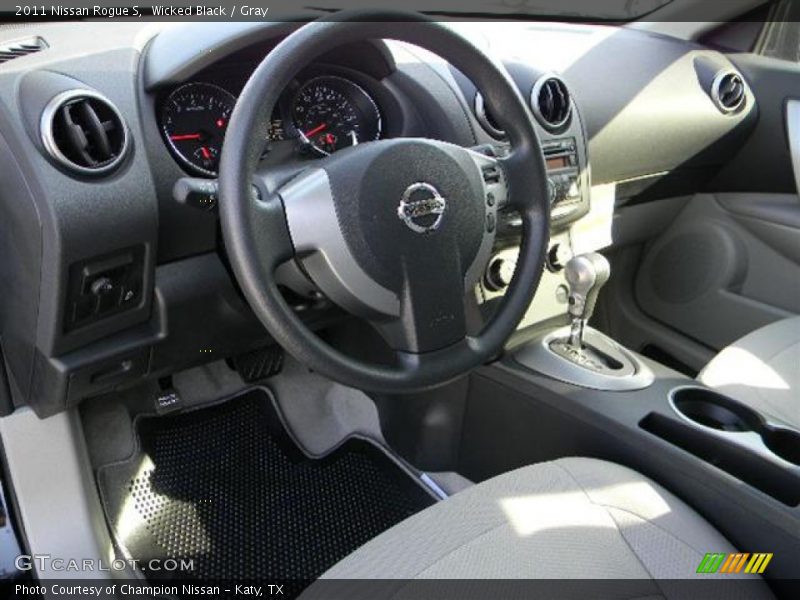 Wicked Black / Gray 2011 Nissan Rogue S
