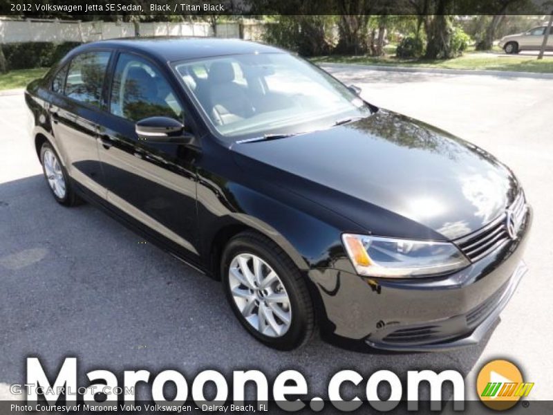 Black / Titan Black 2012 Volkswagen Jetta SE Sedan