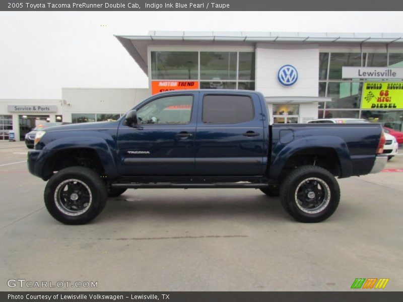 Indigo Ink Blue Pearl / Taupe 2005 Toyota Tacoma PreRunner Double Cab