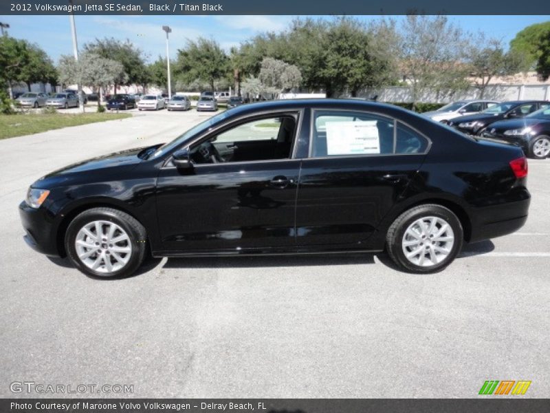 Black / Titan Black 2012 Volkswagen Jetta SE Sedan