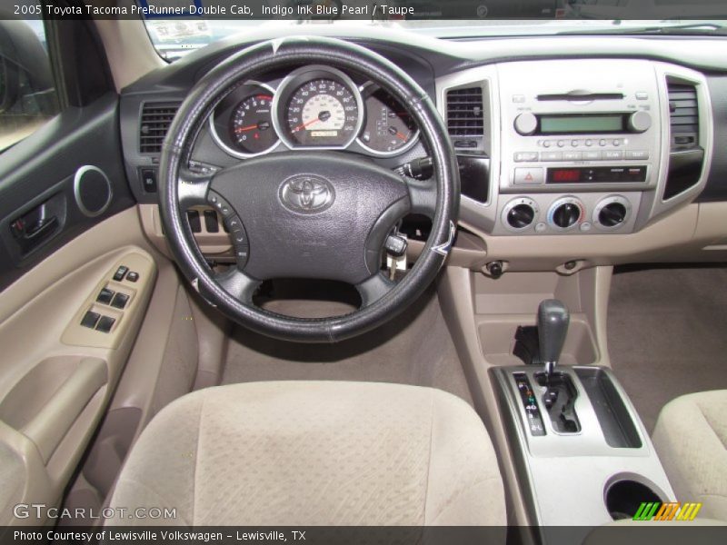 Indigo Ink Blue Pearl / Taupe 2005 Toyota Tacoma PreRunner Double Cab