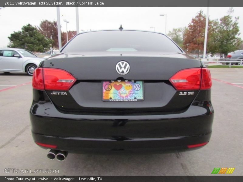 Black / Cornsilk Beige 2011 Volkswagen Jetta SE Sedan
