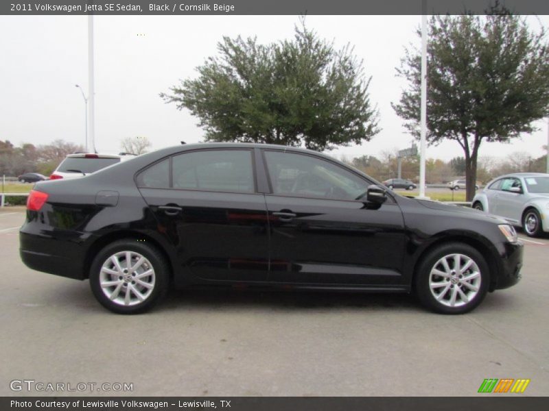 Black / Cornsilk Beige 2011 Volkswagen Jetta SE Sedan