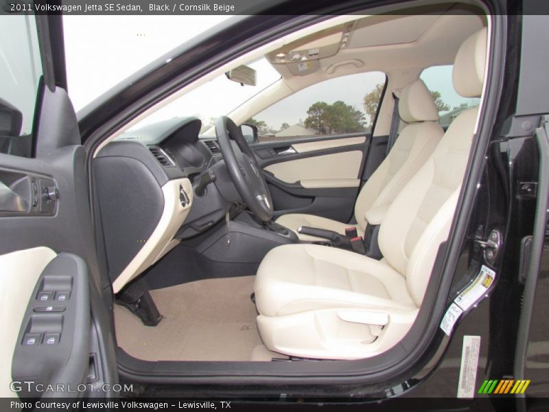 Black / Cornsilk Beige 2011 Volkswagen Jetta SE Sedan