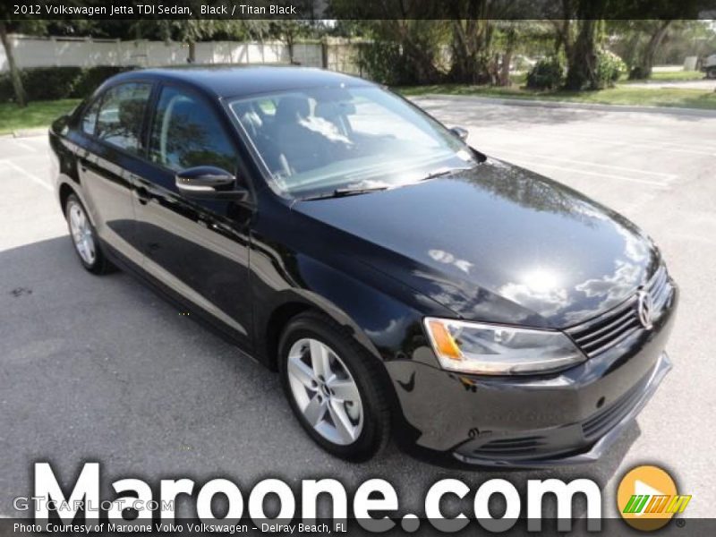Black / Titan Black 2012 Volkswagen Jetta TDI Sedan