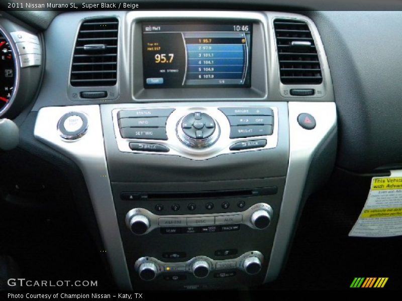 Super Black / Beige 2011 Nissan Murano SL