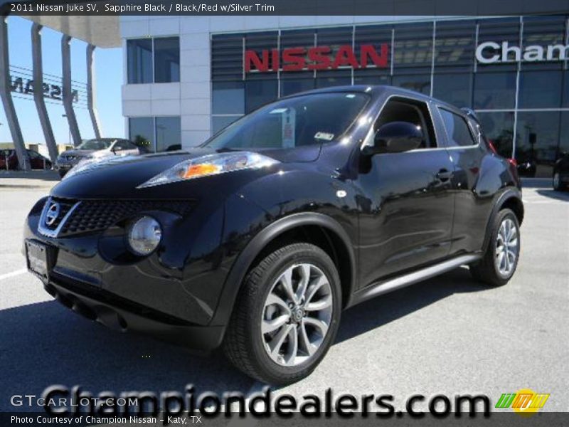 Sapphire Black / Black/Red w/Silver Trim 2011 Nissan Juke SV