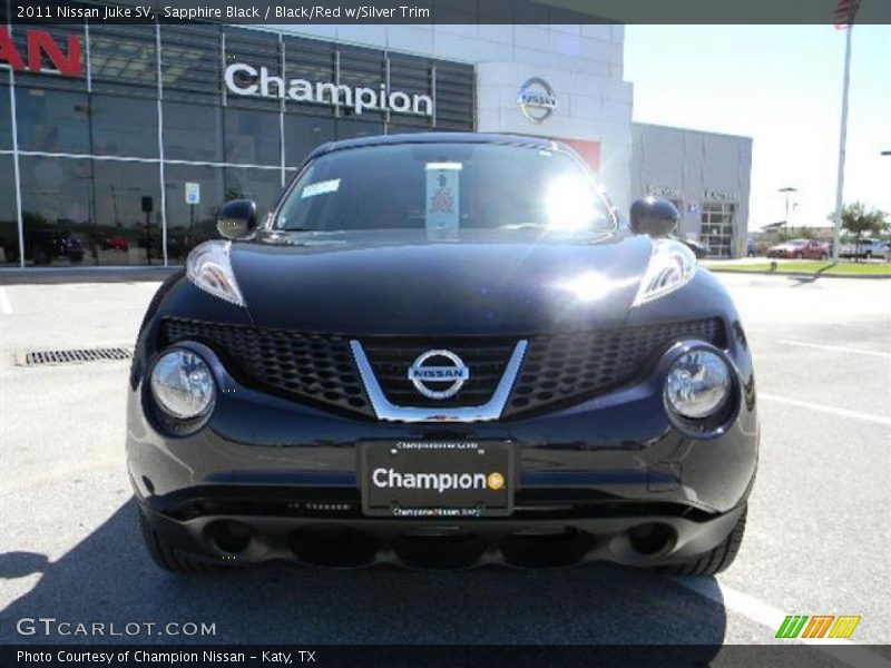 Sapphire Black / Black/Red w/Silver Trim 2011 Nissan Juke SV