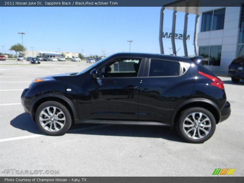 Sapphire Black / Black/Red w/Silver Trim 2011 Nissan Juke SV