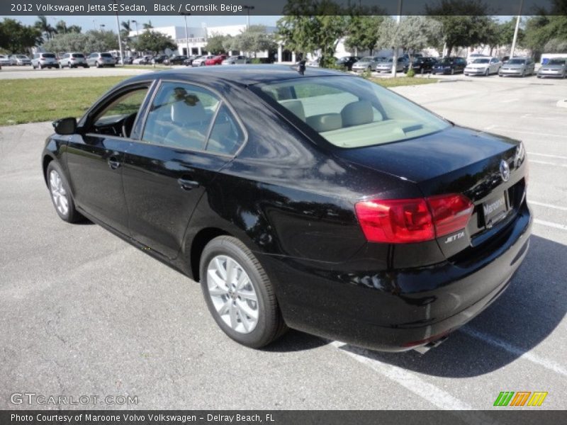 Black / Cornsilk Beige 2012 Volkswagen Jetta SE Sedan