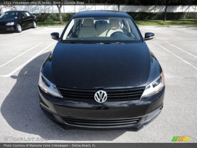 Black / Cornsilk Beige 2012 Volkswagen Jetta SE Sedan