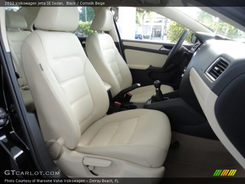 Black / Cornsilk Beige 2012 Volkswagen Jetta SE Sedan