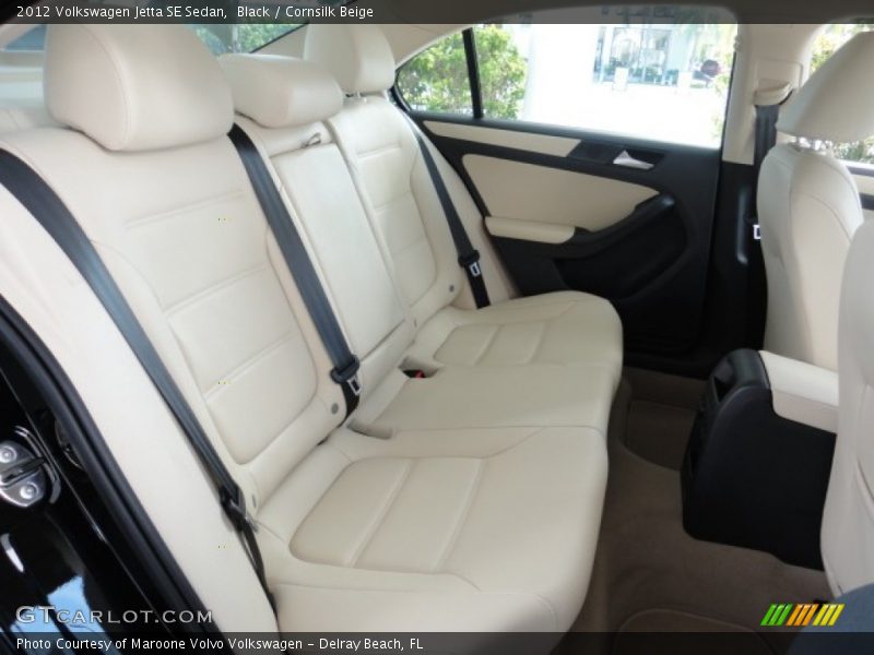 Black / Cornsilk Beige 2012 Volkswagen Jetta SE Sedan