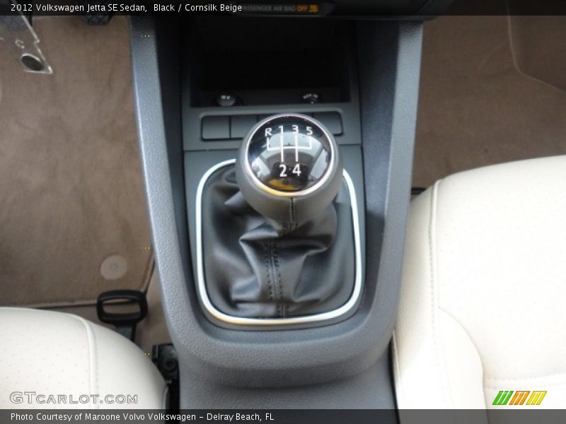 Black / Cornsilk Beige 2012 Volkswagen Jetta SE Sedan