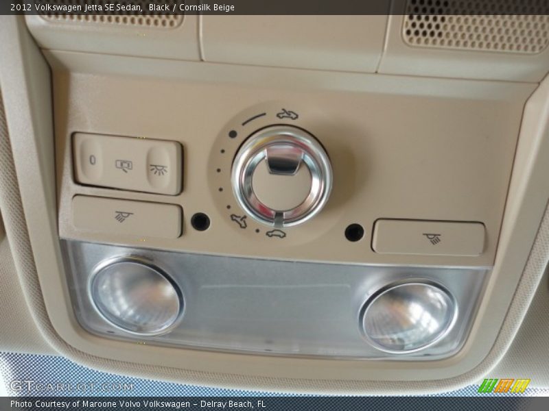 Black / Cornsilk Beige 2012 Volkswagen Jetta SE Sedan