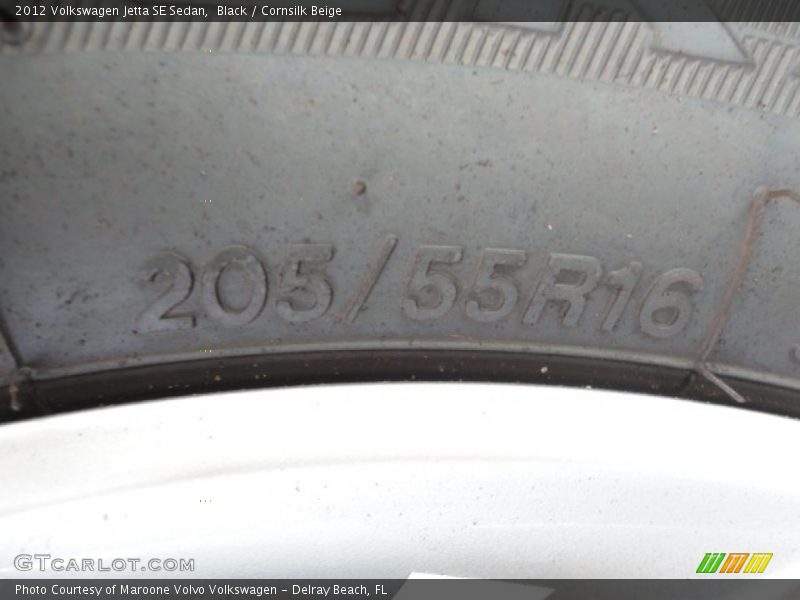 Black / Cornsilk Beige 2012 Volkswagen Jetta SE Sedan