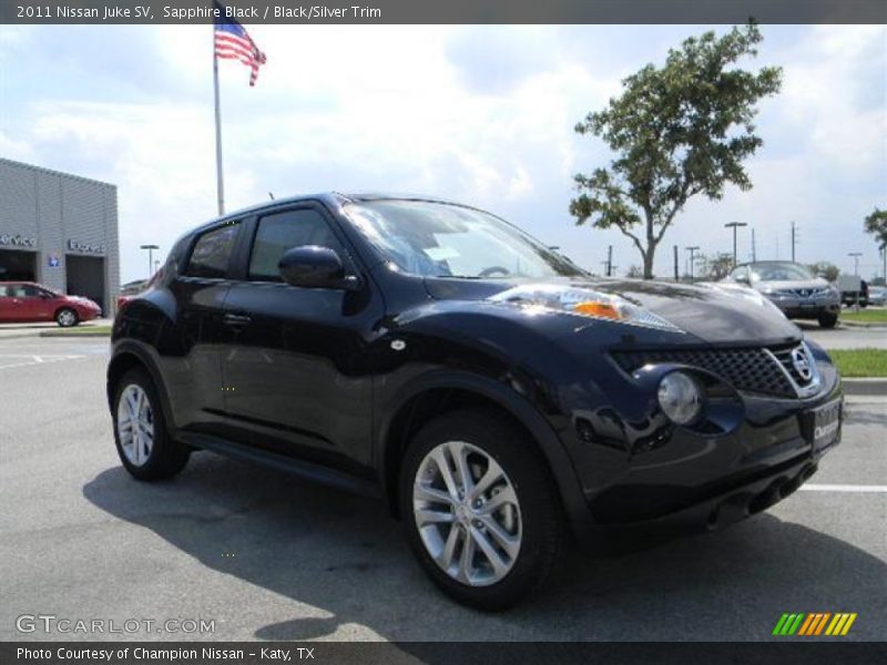 Sapphire Black / Black/Silver Trim 2011 Nissan Juke SV