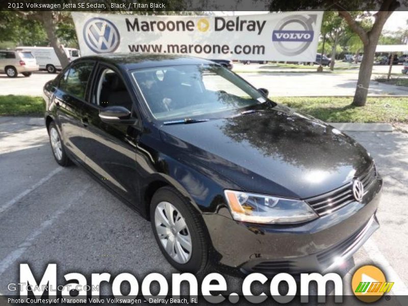 Black / Titan Black 2012 Volkswagen Jetta SE Sedan