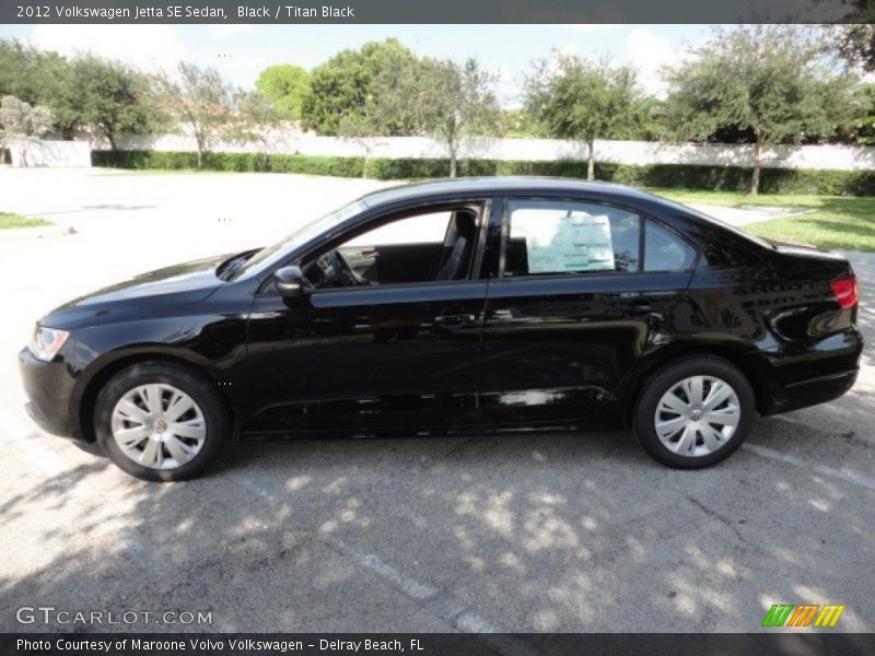 Black / Titan Black 2012 Volkswagen Jetta SE Sedan