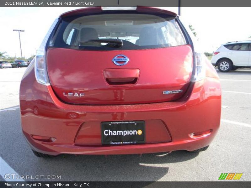 Cayenne Red / Light Gray 2011 Nissan LEAF SV
