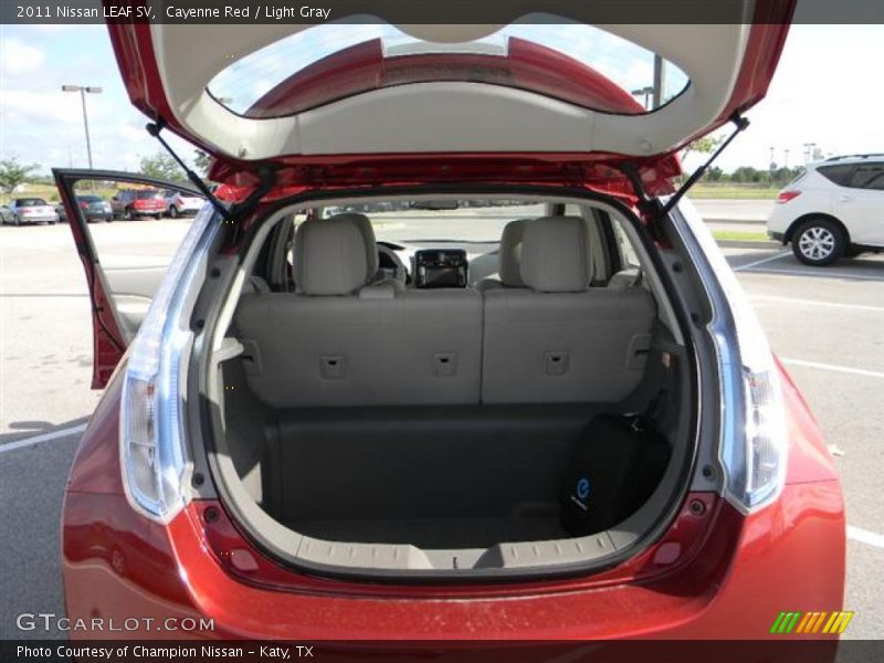 Cayenne Red / Light Gray 2011 Nissan LEAF SV