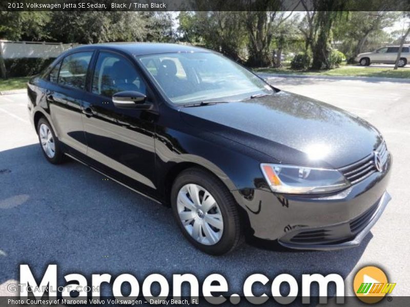 Black / Titan Black 2012 Volkswagen Jetta SE Sedan
