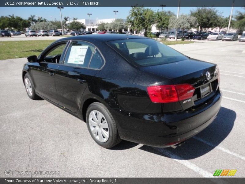 Black / Titan Black 2012 Volkswagen Jetta SE Sedan