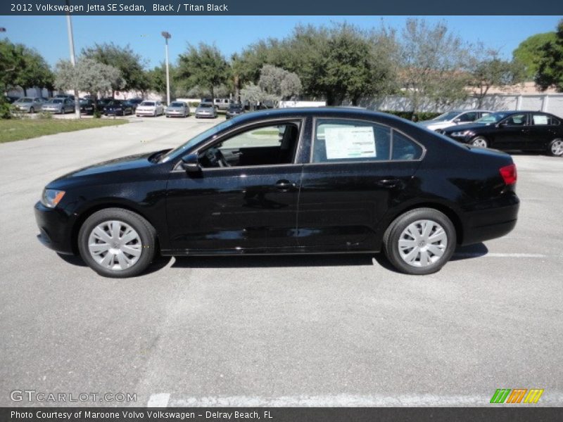 Black / Titan Black 2012 Volkswagen Jetta SE Sedan