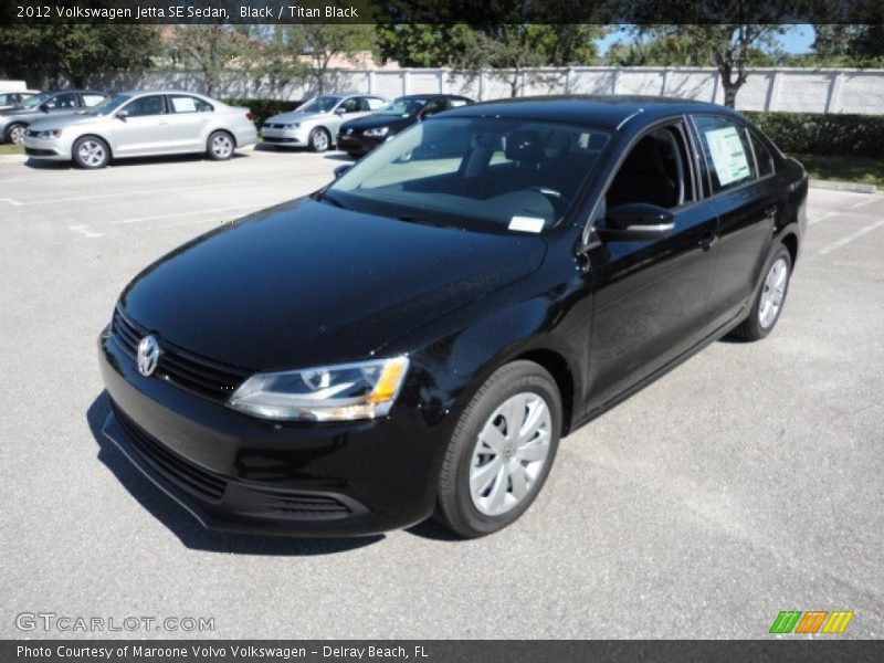 Black / Titan Black 2012 Volkswagen Jetta SE Sedan