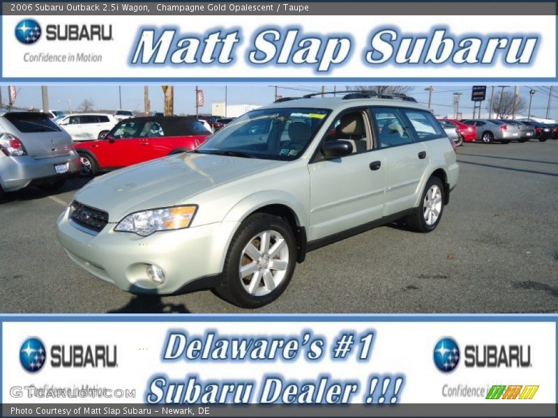 Champagne Gold Opalescent / Taupe 2006 Subaru Outback 2.5i Wagon