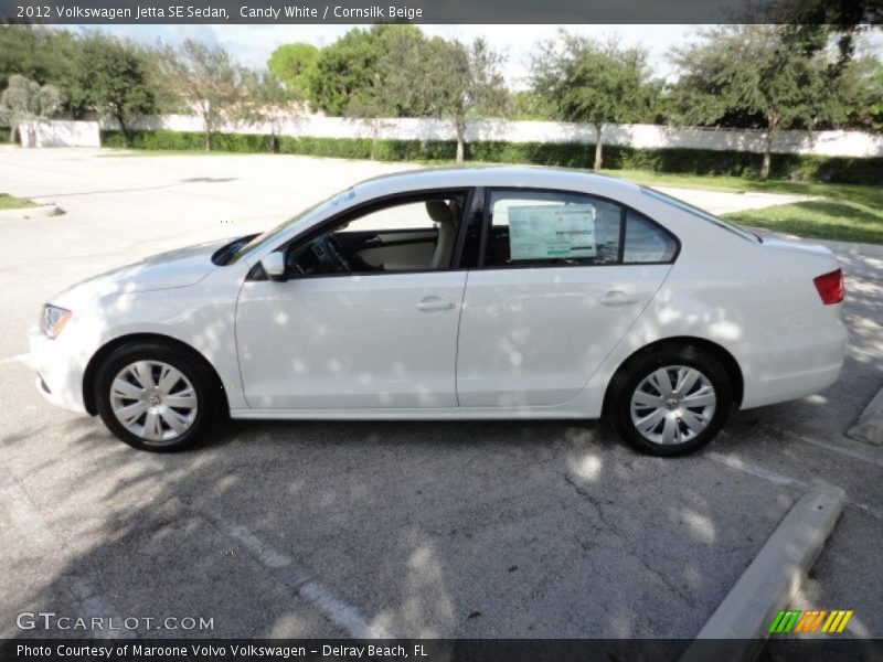 Candy White / Cornsilk Beige 2012 Volkswagen Jetta SE Sedan