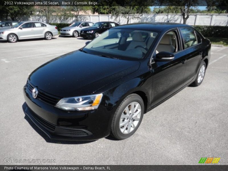 Black / Cornsilk Beige 2012 Volkswagen Jetta SE Sedan