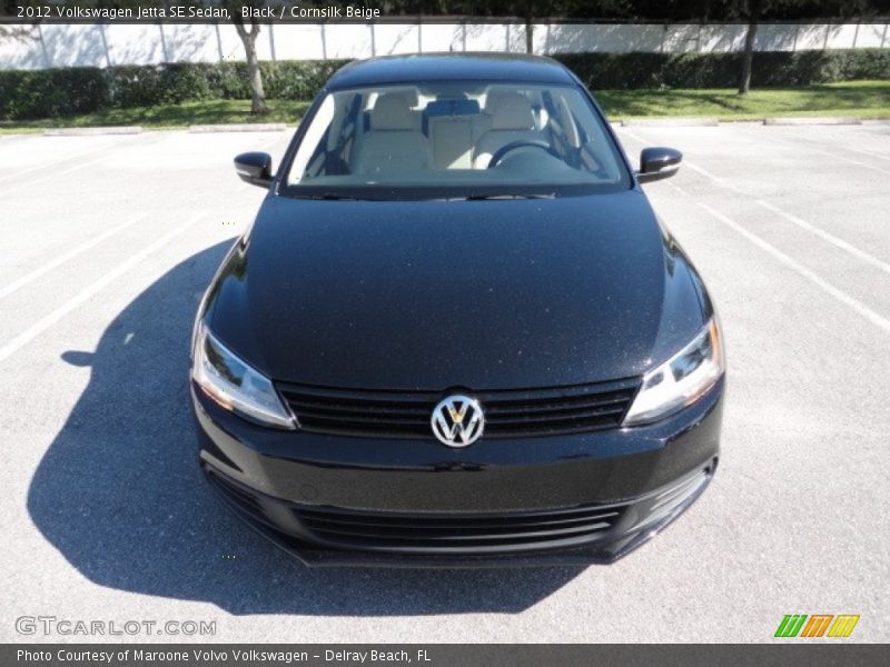 Black / Cornsilk Beige 2012 Volkswagen Jetta SE Sedan